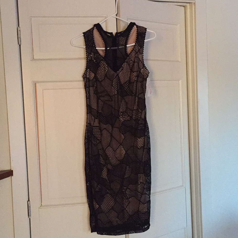 Pink Lily Midnight Music Lace Dress